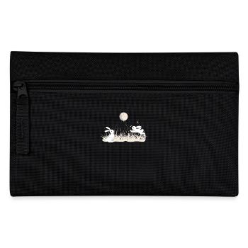 Asiatisches Mond-und Häschen-japanisches gotisches Geschenk - Federtasche - Schwarz - Vorne