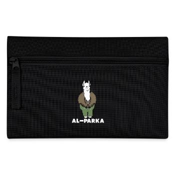 Lustiges Lama Alpaka Comic Tier Trend - Geschenk - Federtasche - Schwarz - Vorne