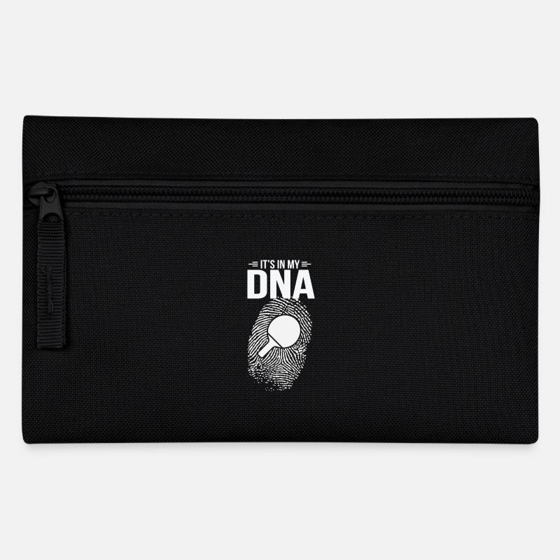 Tischtennis damit Geboren DNA Geschenk - Federtasche - Schwarz