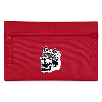 Totenkopf mit Krone - Federtasche - Rot - Vorne