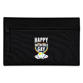 Happy Valentines Gay Rainbow Cloud Romantic - Pencil Case - black - Front