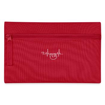 Faultier Herzschlag faul humor abhängen Geschenk - Federtasche - Rot - Vorne