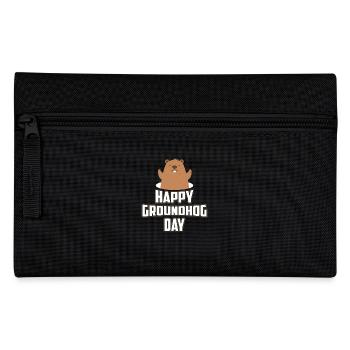 Happy Groundhog Day T-Shirt - Woodchuck 1886 - Pencil Case - black - Front