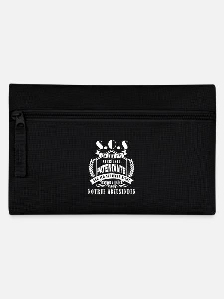 SOS ich hab eine verrückte PATENTANTE - Federtasche - Schwarz