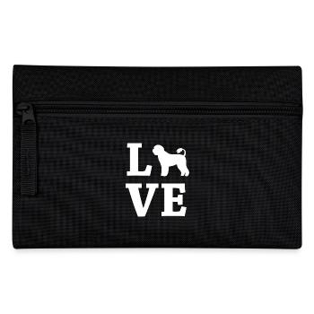 LOVE Portugiesischer Wasserhund Cão de Água - Federtasche - Schwarz - Vorne