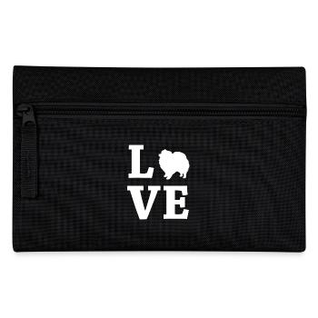 LOVE Spitz Zwergspitz Pomeranian - Federtasche - Schwarz - Vorne