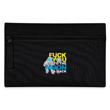 Fuck you to the moon and back provocation gift - Pencil Case - black - Front