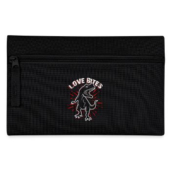 Shop Love Bites Cute Dinosaur Design - Federtasche - Schwarz - Vorne