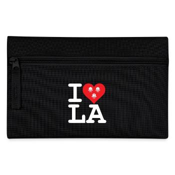 I Love LA! weiss mit Bändern - Federtasche - Schwarz - Vorne