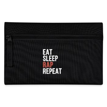Eat sleep Rap Repeat - Funny Gift - Pencil Case - black - Front