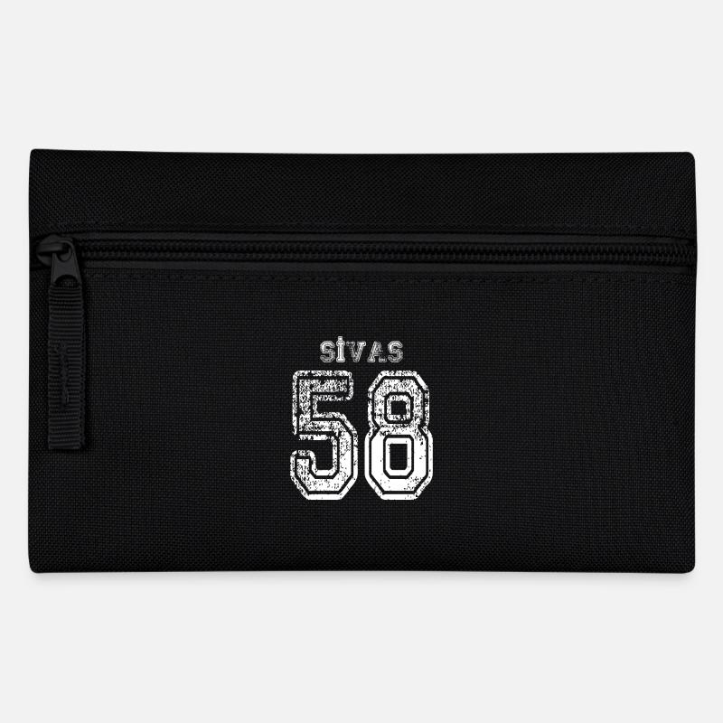 58 Sivas Türkisches Nummernschild als Geschenk - Federtasche - Schwarz