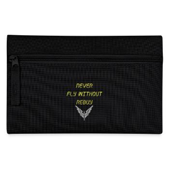 Never Fly without rebuy Transparent - Federtasche - Schwarz - Vorne