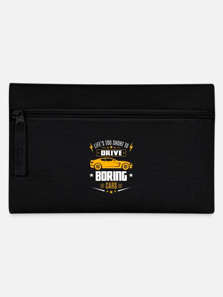 Life's too short to drive boring cars - Federtasche - Schwarz