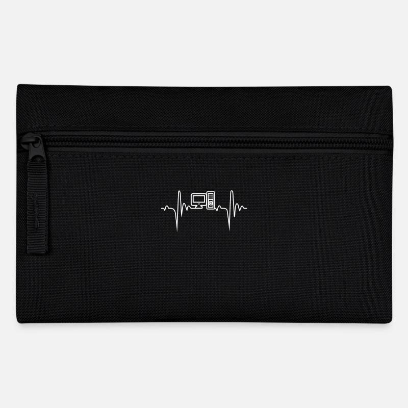 Computer Heartbeat Gift - Federtasche - Schwarz