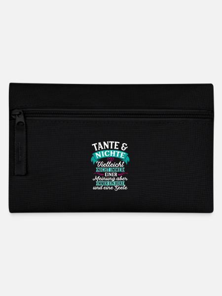 Tante Nichte Seele Geschenk Geburtstag - Federtasche - Schwarz