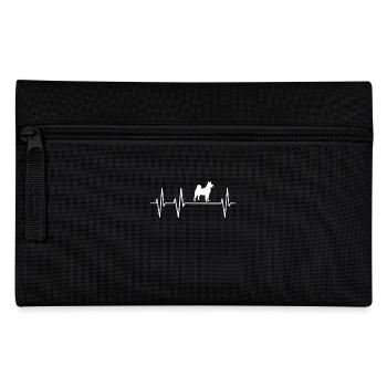 Husky huskies dog dogs heartbeat pulse gift - Pencil Case - black - Front