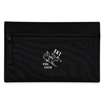 Ski You Later - snow hare ski slope funny - Pencil Case - black - Front