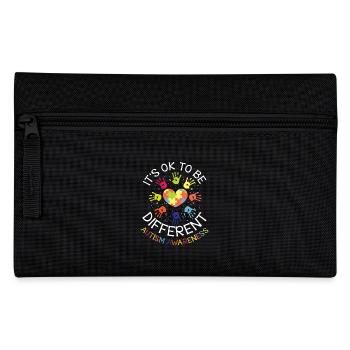 It's ok to be different - Autism Awareness - Pencil Case - black - Front