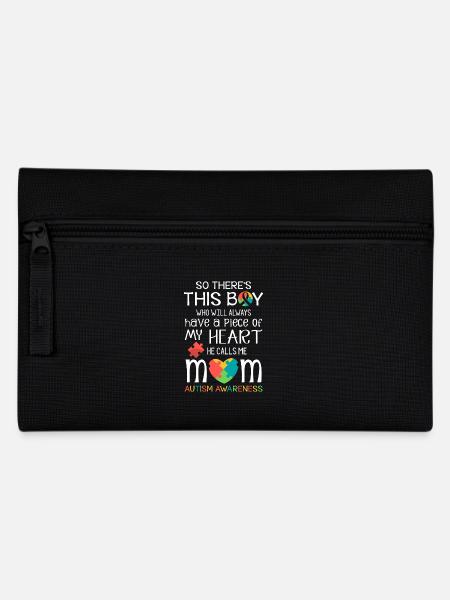 This boy piece of my heart - Autism Awareness - Pencil Case - black