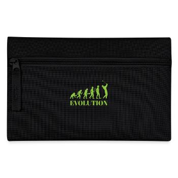 Evolution - Golf - Lustig - Fun - Geschenk - Federtasche - Schwarz - Vorne