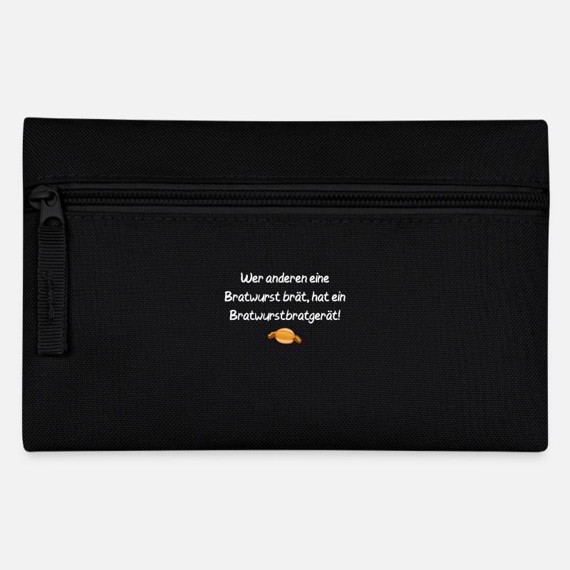 Bratwurstbratgerät Bratwurst Grillen Geschenk - Federtasche - Schwarz