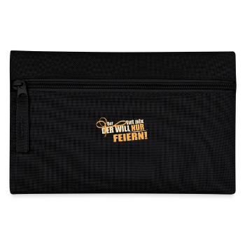 Der will nur feiern - Federtasche - Schwarz - Vorne