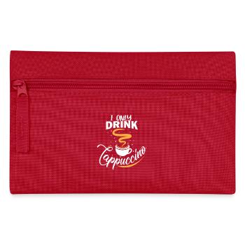 Je bois seulement cappuccino - Trousse - rouge - Devant