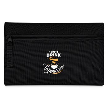I only drink cappuccino - Pencil Case - black - Front