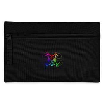 Regenbogen Fahrräder - Rennrad Fixie Geschenk - Federtasche - Schwarz - Vorne