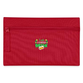 Irish I could Drink - Shirt - Gift - Pencil Case - red - Front