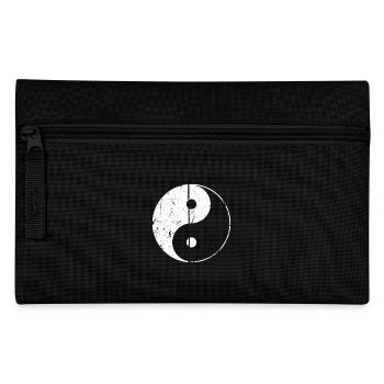 Yin und Yang beunruhigtes Symbol chinesisches Tai Chi - Federtasche - Schwarz - Vorne