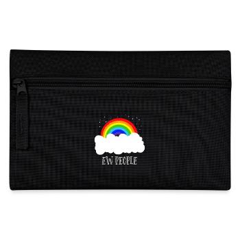 Ew People Rainbow Cloud Funny Sarcastic - Pencil Case - black - Front
