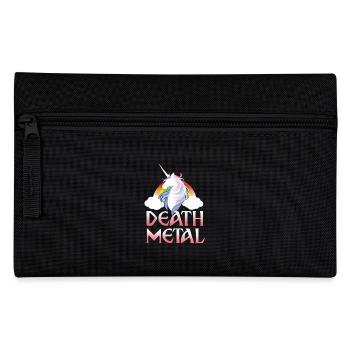Death Metal - magical rainbow unicorn - Federtasche - Schwarz - Vorne