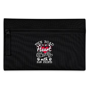 La route qui mène à mon cœur est pavée d'empreintes de pattes - Trousse - noir - Devant