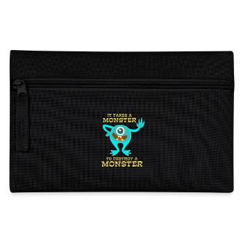 Monster - Creepy - Destroy - Gift - Pencil Case - black - Front