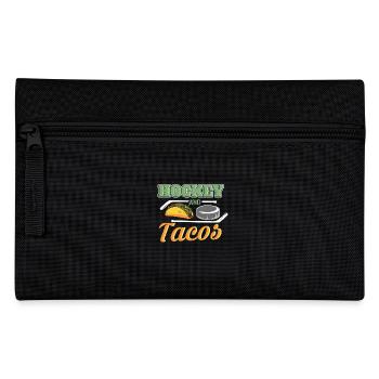 Eishockey und Tacos - Federtasche - Schwarz - Vorne
