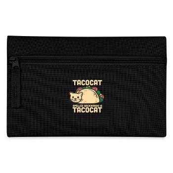 Tacocat - taco cat hangover gift - Pencil Case - black - Front