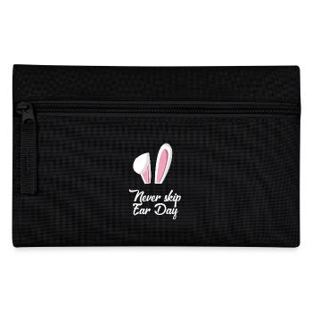 Never Skip Ear Day - Pencil Case - black - Front
