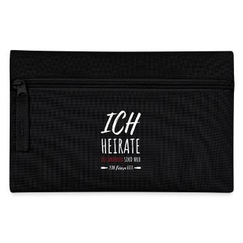 ich heirate die anderen sind zum feiern hier JGA - Federtasche - Schwarz - Vorne