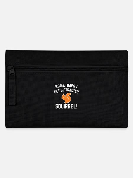 Eichhörnchen Tshirt Geschenk Tierfreunde Lustig - Federtasche - Schwarz