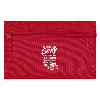 Farmer Tshirt Gifts for Farmers Tractor - Pencil Case - red - Front
