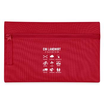 Farmer Tshirt Funny Gift Farmer Farmers - Pencil Case - red - Front