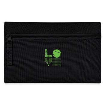 Tennis shirt gift tennis player i love tennis - Pencil Case - black - Front