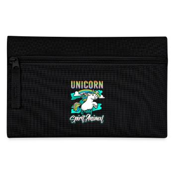 Unicorn Is My Spirit Animal - Einhorn Einhörner - Federtasche - Schwarz - Vorne