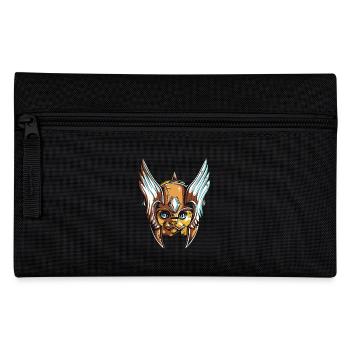 Cat with helmet - Pencil Case - black - Front