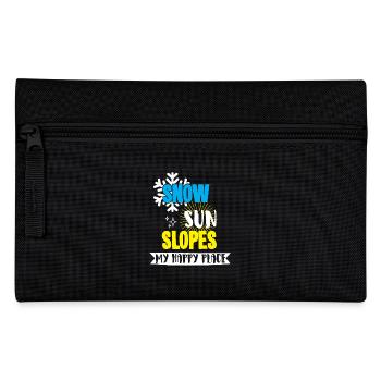 Snow Sun Slopes mon t-shirt de l'endroit heureux avec la neige - Trousse - noir - Devant
