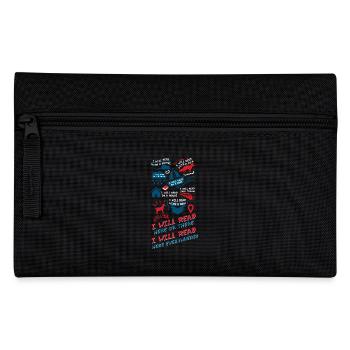 Gifts for Book Lover Shirt Funny Man Wife - Pencil Case - black - Front