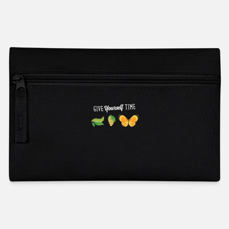 Give Yourself Time. Butterfly Design - Federtasche - Schwarz