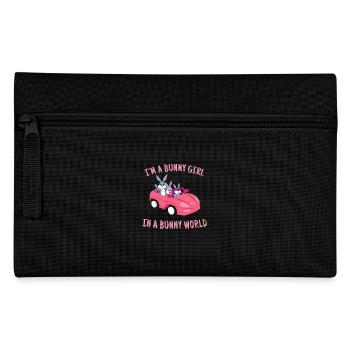 Bunny T-Shirt Gift Girl Rabbit - Pencil Case - black - Front