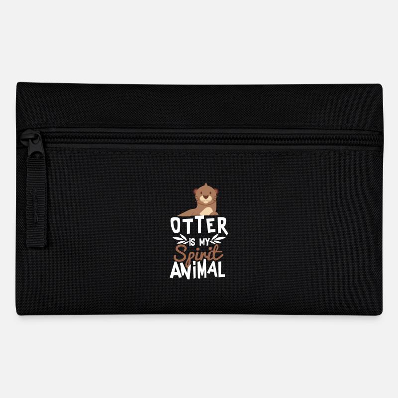 Loutre est mon animal T-shirt mignon d'animal - Trousse - noir
